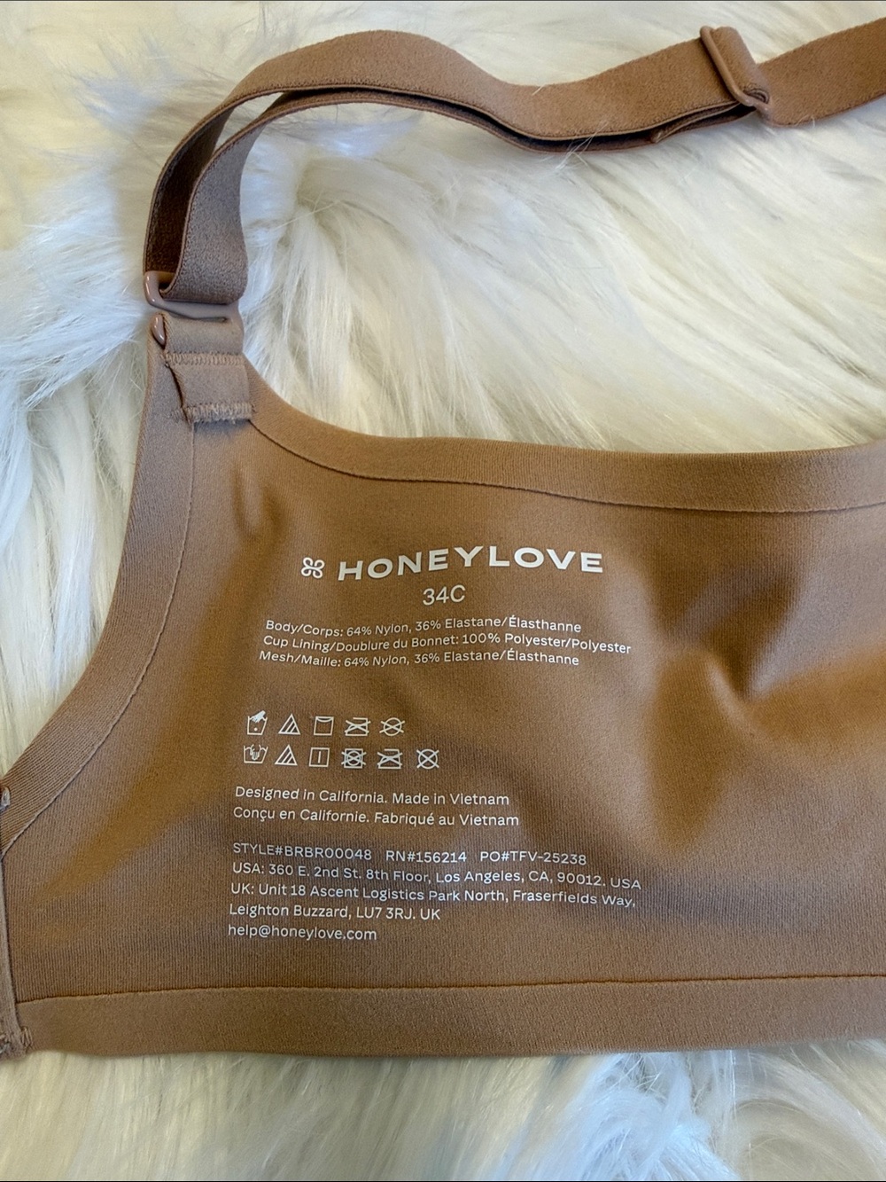 Honeylove Crossover Contour Wireless Nude Comfy T-Shirt Bra 34C - Picture 3 of 7